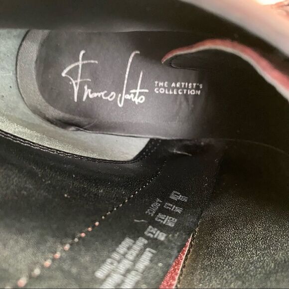 Franco Sarto-Burgundy Pre-distressed Ankle Bootie - Picture 10 of 11